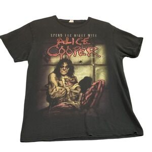 Delta Alice Cooper T-Shirt Men M Black We're All Crazy Graphic Band Tee